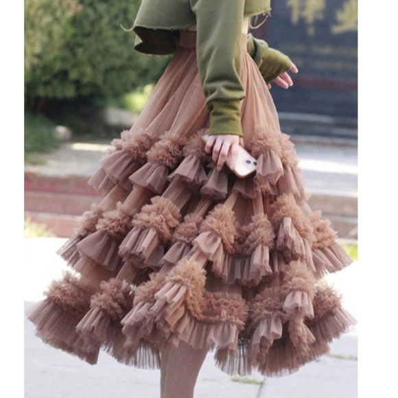 Boho Stretchy Waist Color Block Mesh Flowy Maxi Skirt - Picture 4 of 6